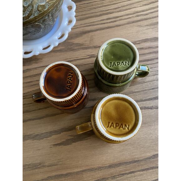 Vintage Midcentury Stacking Mugs Set of 3 Japan Vintage Mugs - Picture 4 of 4